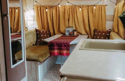 Wichita Casa | Mid-Century Ranch: Hot Tub & Vintage Camper