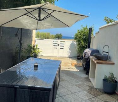 Poggio-Mezzana Apartamento | Mini villa chaleureuse avec vue mer imprenable