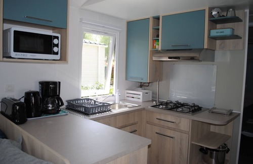 Onzain Casa | Mobilhome AMIRA vue sur étang camping 4* proche zoo Beauval châteaux de la Loire