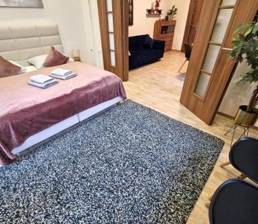Hradec Kralove Apartamento | Moderní apartmán u Velkého náměstí 1, Wi-Fi a Netflix zdarma, koupelna s vanou