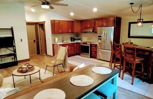 Bow Casa | Modern Barn Retreat with Private Taproom & Forest Views