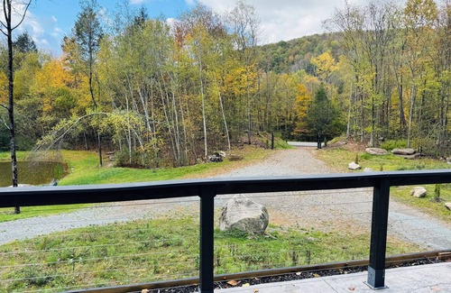Callicoon Center Casa | Modern Black-Clad 3BR with Private Pond in Callicoon Center