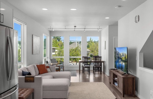 Ballard Casa | Modern Luxury Home with EV Garage, Office, Bike & Balcony! WFH, Family+