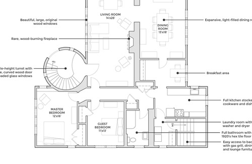 Irvington Apartamento | Casa del árbol moderna en la histórica casa de la torre española