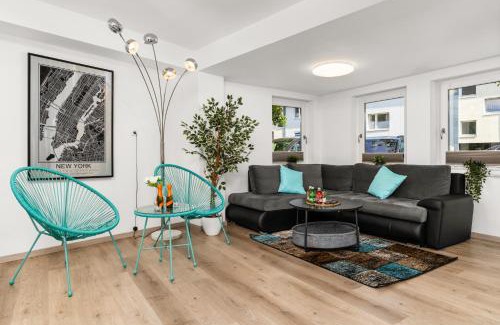 Grundschottel Apartamento | MOLA Apartments-Ferienwohnung für 5 Personen-separater Eingang-Gratis Parkplatz-Terrasse-Grill-Highspeed WLAN-auch für Langzeit geeignet