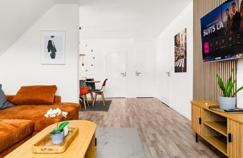 Grundschottel Apartamento | MOLA Apartments-Geräumiges Apartment in Wetter bis 6 Personen, XXL Couch, Parkplatz und WLAN