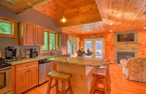 Wardsboro Casa | Mount Snow Area Home with a Hot Tub, Fire Pit, Set Back in the Woods!