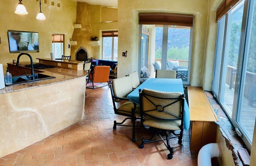 Jemez Springs Casa | Mountain Adobe Home in Jemez Springs, NM Mt. Views