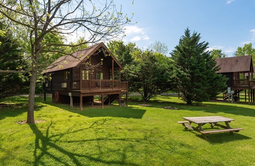 Rileyville Cabina | Mountain Views, River Frontage & HotTub + Country!