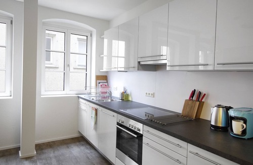 Insel Apartamento | edificio nuevo y de alta calidad de edad, la cocina, la isla de Lindau con la posición 1a.
