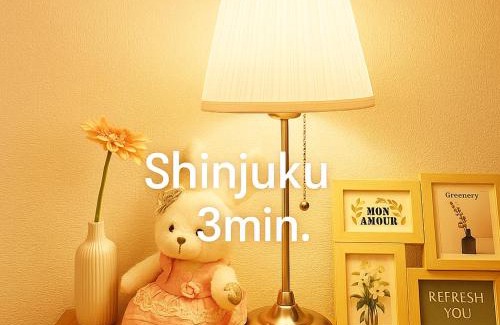 Okubo Apartamento | New!편의점10초#신주쿠2분#신오쿠보역5분#12평#최대3명#부엌침실#나리타공항50분#러블리아파트#고급매트리스