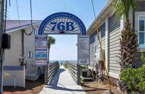 West Panama City Beach Casa | NEW! Steps To White Sand Beaches! Pool & Grill! 2BR 2BA