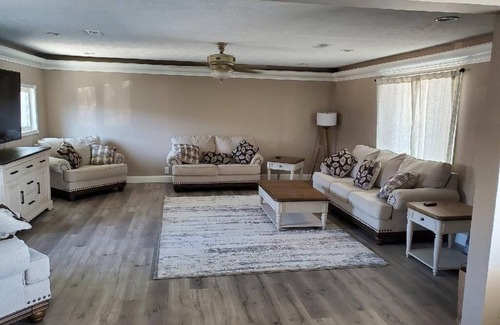 LaPlatte I Casa | Newly remodeled Beachfront home on privately owned lake .