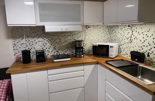 Oslo Apartamento | Nice Apartment with1 bedroom Separate living room with a sofa bed and a tiny kitchen a bathroom located in Nordstrand near by the Sea for 3 guests with a garden and grill with sea view just outside the apartment