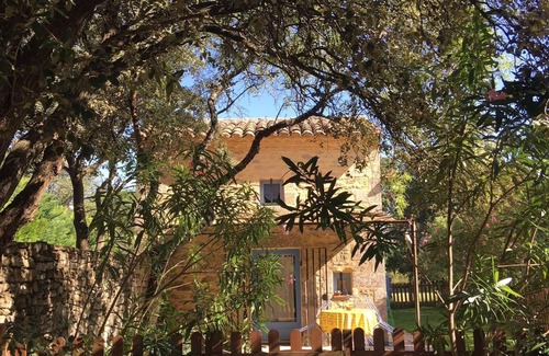 Montaren-et-Saint-Mediers Villa | Bonito Maset provenzal, en piedra, climatizado, con piscina en Uzès