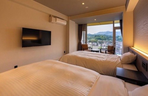 Hita Hotel | Nonsmoking DX Twin Room with River View Room o / Hita Ōita
