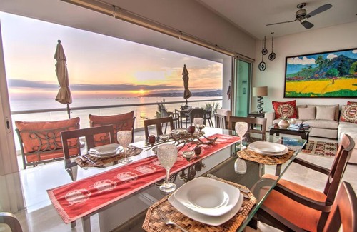 Bucerías Casa | Nova - Beachfront Condo with Private Office & Panoramic Views