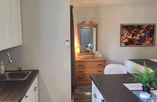 Val David Cama Y Desayuno | Oberge Inn Riverside guest room in Val-David village with free parking