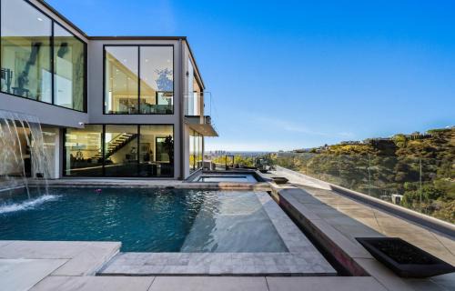 Hollywood Hills West Villa | Ocean to City Views, Fire Feature, Water falls Dream Oasis