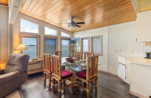 Cudjoe Key Casa | Oceanfront 2BR/2BA in Cudjoe Key | 50' Seawall, Dock, Open Porch, Stunning Views