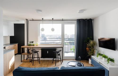 Katowice Apartamento | Okno na Spodek