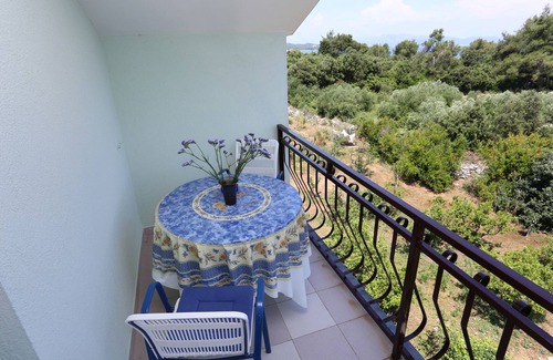 Drace Apartamento | Apartamento de una habitación con balcón y vista al mar Drace, Peljesac (A-10211-b)