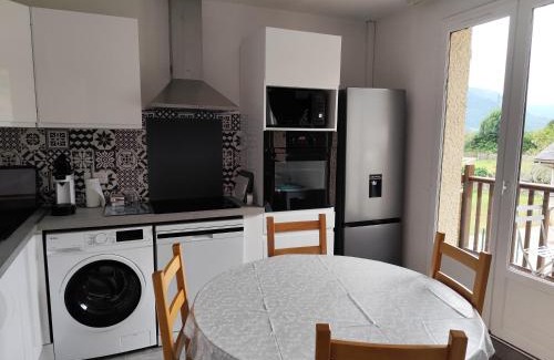 Bielle Apartamento | Ossau T2 5 personnes tout confort près du ski linge de maison inclus parking moustiquaires vue montagne plein sud