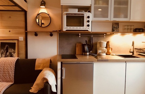 Les Tines Apartamento | Estudio con vistas al Mont Blanc cerca de Chamonix, Golf y estaciones de esquí