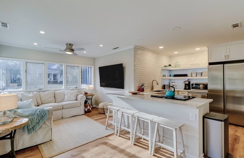 Oceanside Casa | Palm-lined hideaway with pool, hammock, & spacious interior - dog-friendly