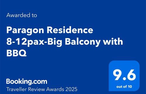 Central District Apartamento | Paragon Residence 8-12pax-Big Balcony with BBQ