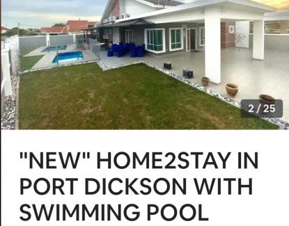 Port Dickson Casa | PD Swimming Pool 5 ROOM Homestay