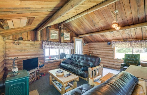 Island Falls Casa | Peaceful Lakefront Cabin Getaway Dock, Fire Pit!