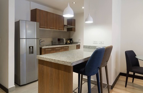Distrito Financiero Apartamento | UBICACIÓN PERFECTA 1BDR 1. 5BTH WI FI, NETFLIX, PISCINA, GIMNASIO, SAUNA, SEGURIDAD LAS 24 HORAS.