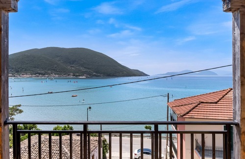 Vassiliki Apartamento | Apartamento que admite mascotas Villa Captain Fotis 4 con vistas al mar y balcón