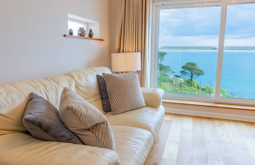 Downderry Casa | casa de lujo que admite mascotas con impresionantes vistas al mar, jardín cerca de la playa y el pueblo