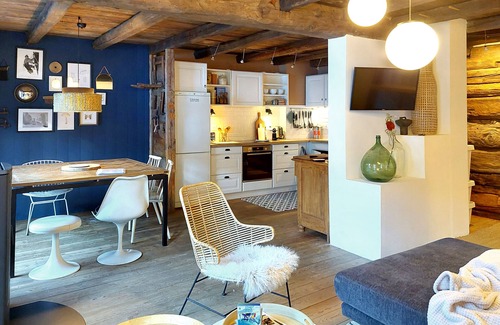 Molines-en-Queyras Cabaña | Philème-4*-Gîte-Exclusivo-Baño privado con bañera-Vista a la Montana