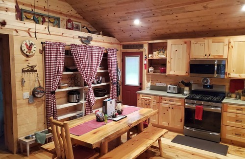 La Pine Cabina | Pinecone Cabin, Couples Retreat, hot tub, pet friendly, private!