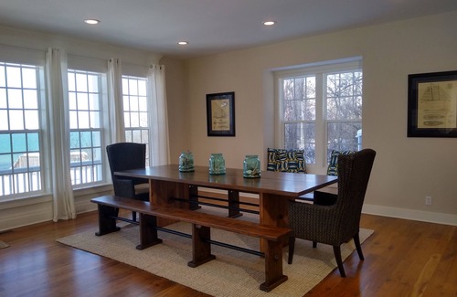 Mt. Pleasant Casa | Directamente en el lago Michigan, con vistas privadas a la playa, vistas impresionantes, fogatas, patios y patios