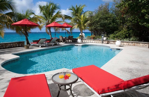 Plum Bay Villa | Piscina climatizada frente al mar, playa y arenas blancas, caminata corta al hotel La Samanna, wifi gratis