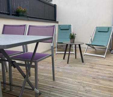 Auray Apartamento | Plein centre Auray - Grand duplex 2 chambres avec terrasse ensoleillée