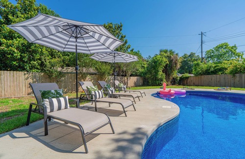 Mississippi City Casa | POOL! Close to the Beach and Downtown! BBQ! Game Room!