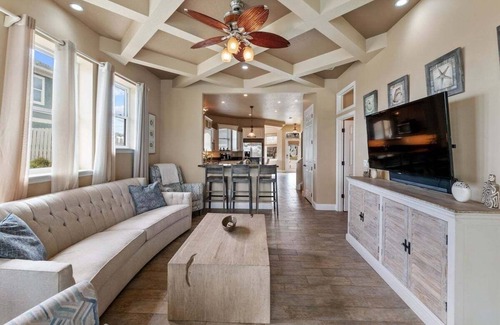 Flagler Beach Casa | Pool, hot tub, wraparound balcony & cupola views, across from beach!