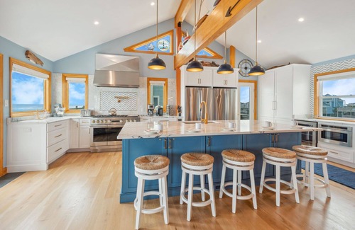 Avon Casa | Premier Oceanfront Dog Friendly w/ Deluxe Pool, Hot Tub, Elevator, EV Charger