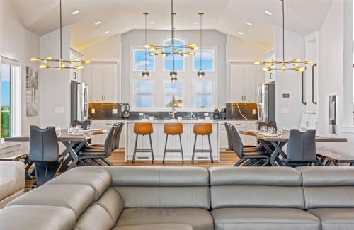 Avon Casa | Premier Soundfront w/ Pool, Hot Tub, Elevator, EV Charger, Theater & Game Rooms