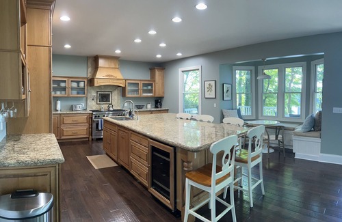 Berrien Springs Casa | Private dock, Boat, hot tub, fire pit, kayaks, swim island, Notre Dame, wineries