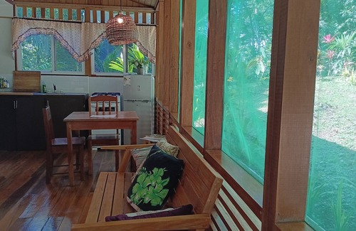 San Ignacio Cabina | Private forest view cabin w/AC, 2 beds-restaurant and car rental on site.