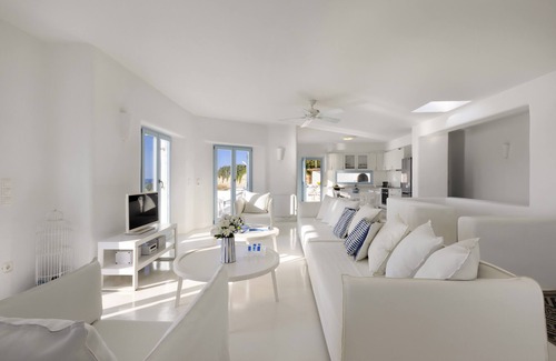 Nea Cryssi Akti Villa | Thea Villas 4, totalmente equipada, impresionante vista panorámica al mar y al atardecer,