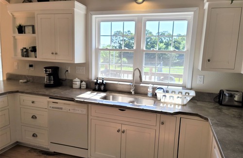 Brookline Station Casa | Private Pool Still Open at The Redemption Ranch: fire pit, sunroom