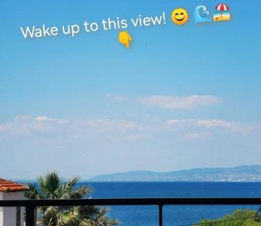 Agia Triada Apartamento | Pure BLISS Luxury Beachfront Apartment with Panoramic Sea Views, Electric BBQ, Gym Equipment and More