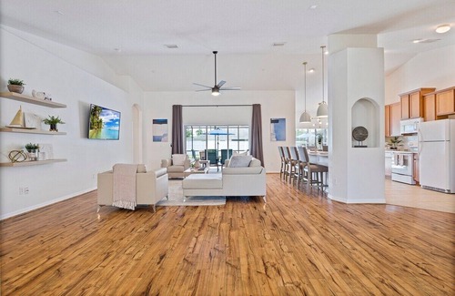 Palm Coast Casa | Renovated Heated Pool home with Game room and Bicycles